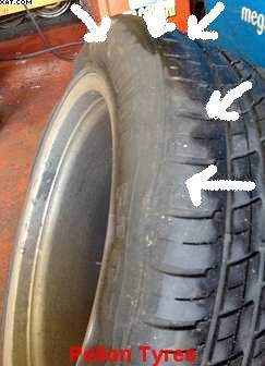 Slashed tyres